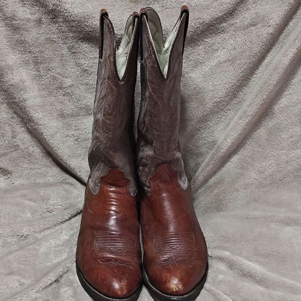 Durango Leather Men's Brown Leather cowboy Western/Biker Boots Size 12